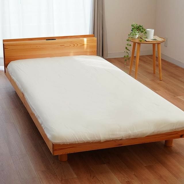 ととのゑ 和晒 2重ガーゼ ワンタッチシーツ ダブルロング 140×200cm