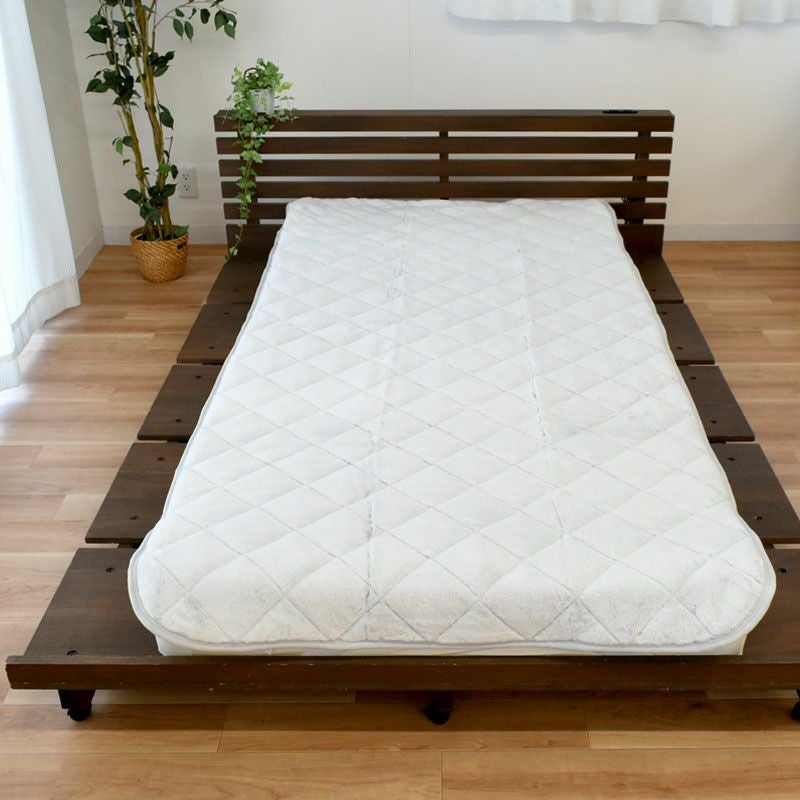 西川 MOFU-MOFU ラビットファー調 敷きパッド ダブル 140×205cm | ね