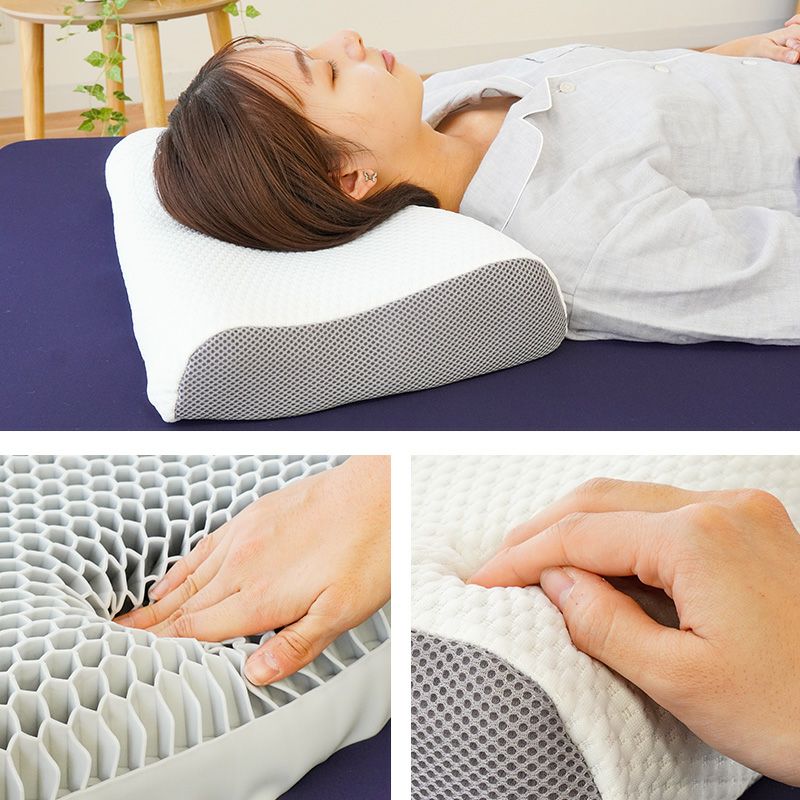 無重力まくら GRAVITY TECH タイプ1 ハニカム構造 54×34cm 高さ8&