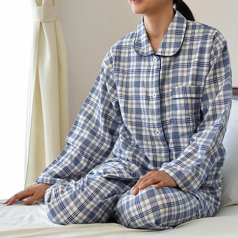 眠サポ PREMIUM 無撚糸 2重ガーゼ パジャマ レディース | ねごこち本舗