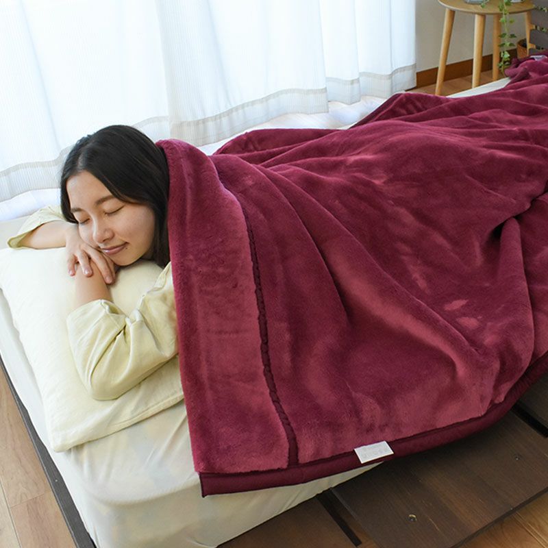西川 アクリル 2枚合わせ毛布 シングル 厚手 約2.5kg 泉大津 | ね