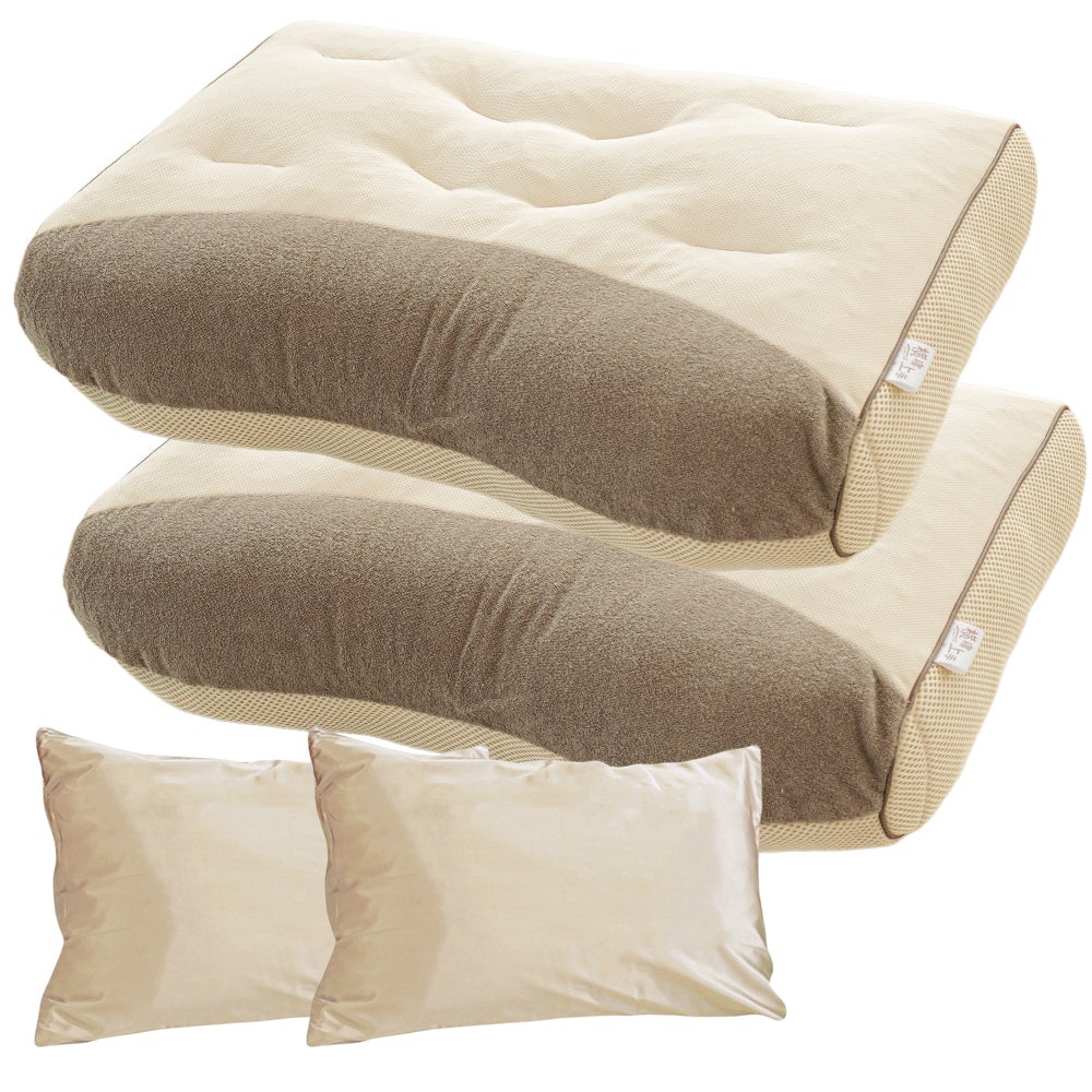 西川 枕 横寝上手 イヤーポケット 高さ調整 横向き寝 43×63cm | ね