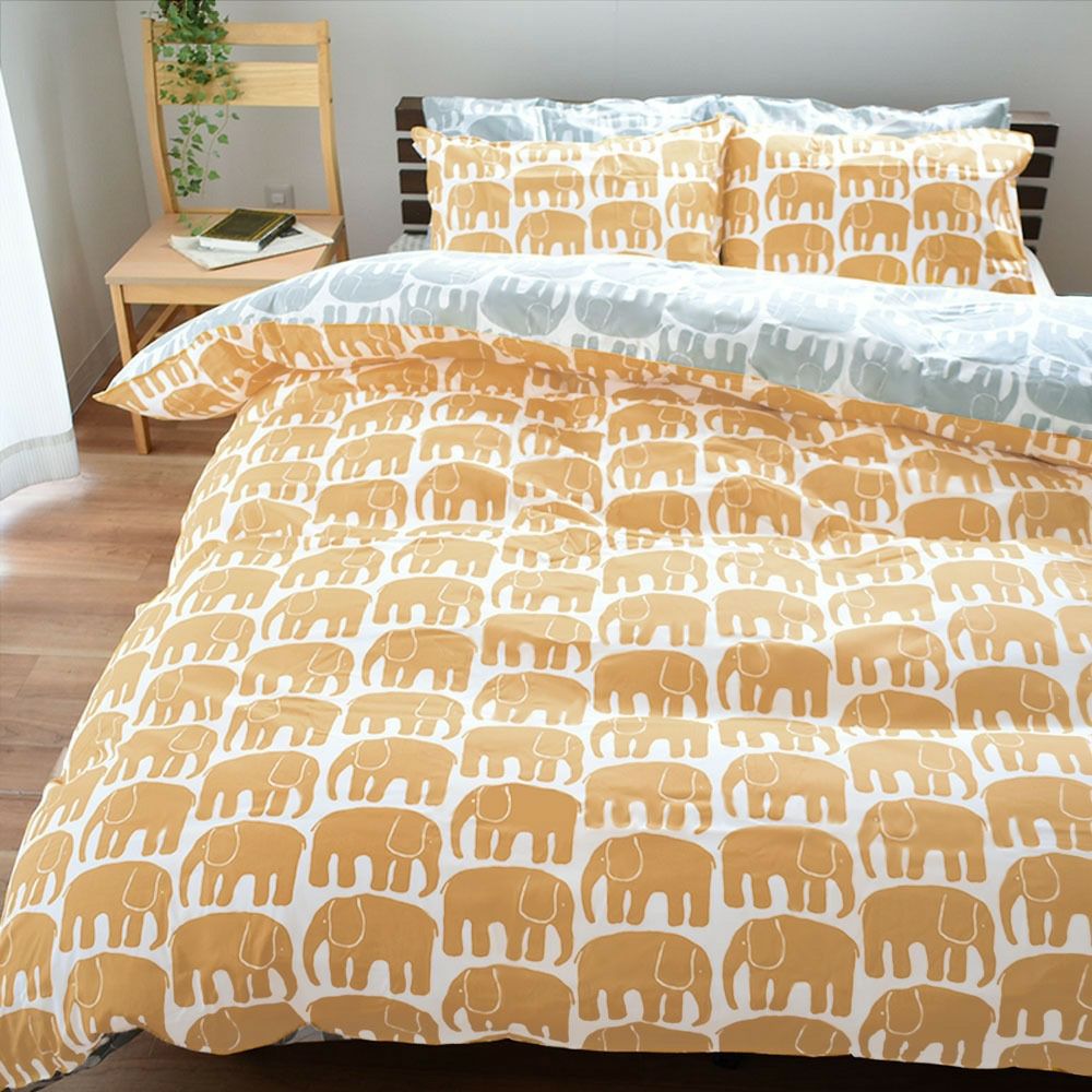 西川 Finlayson ELEFANTTI 掛け布団カバー シングルロング 150×210cm