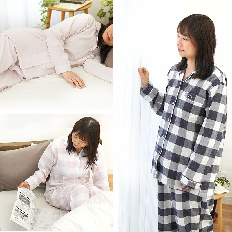 今治タオル パジャマ レディース 綿100％ 日本製 ガーゼ×パイル 長袖