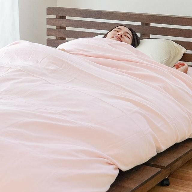 ととのゑ 和晒 2重ガーゼ 掛け布団カバー ダブルロング 190×210cm | ね