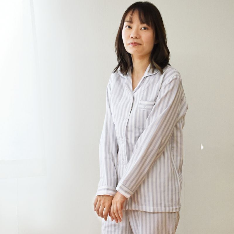 快眠ラボ 雲ごこち 3重ガーゼ パジャマ レディース M L LL | ねごこち