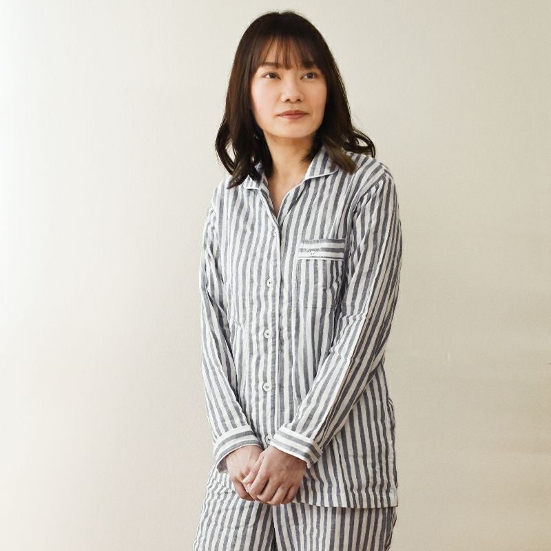 快眠ラボ 雲ごこち 3重ガーゼ パジャマ レディース M L LL | ねごこち