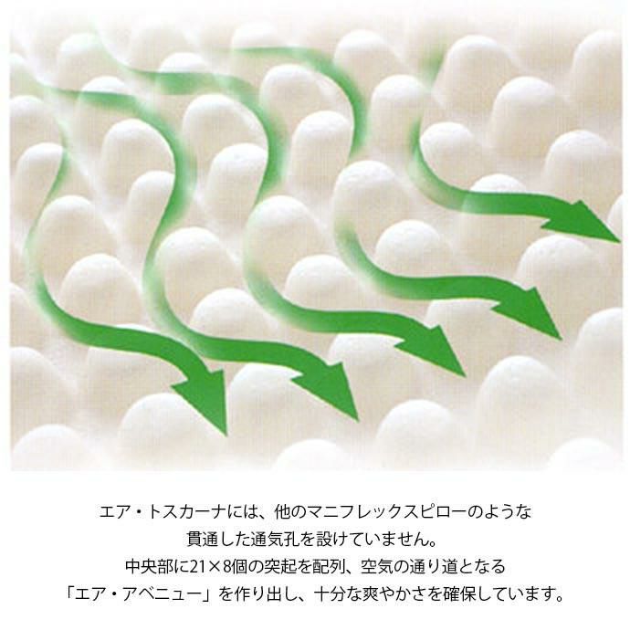 マニフレックス枕 「エア・トスカーナ」 （70×40×9-10cm） | ねごこち
