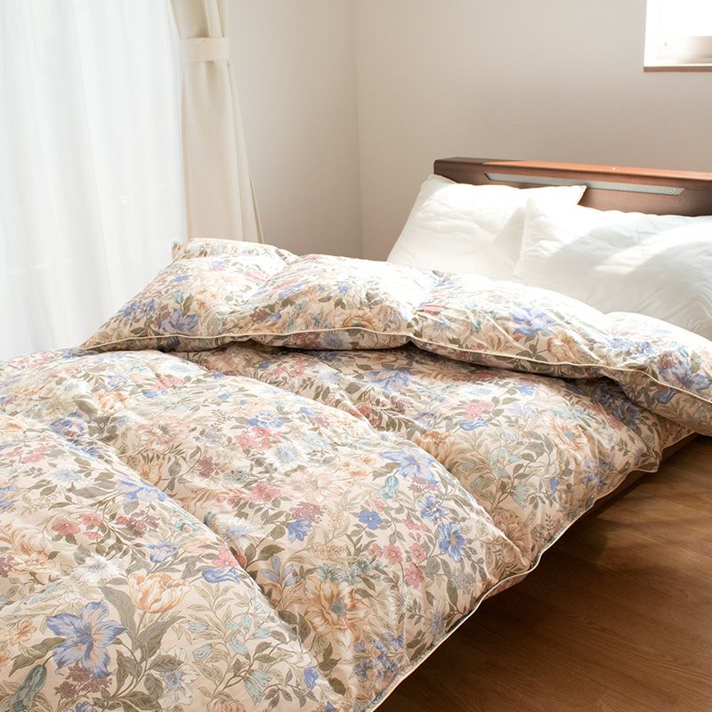 河田フェザー フランス産 羽毛布団 ダック 90％ シングル｜ねごこち