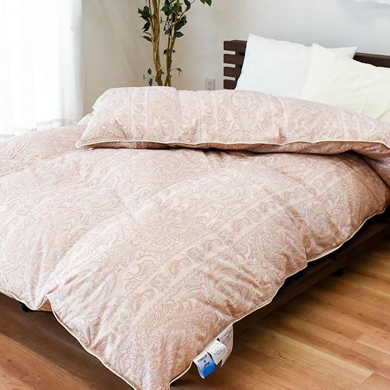 ポーランド産 ダウン93% 羽毛布団 二層キルト 威風堂々 シングル 150