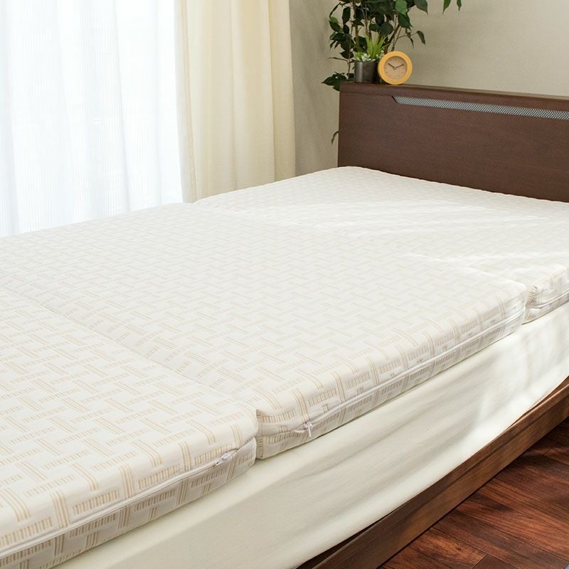 西川 Afit（アフィット） ダブル 三つ折り マットレス 折りたたみ 厚み