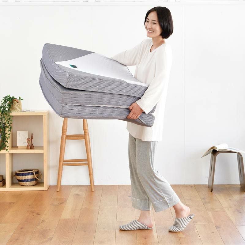 西川 SUYARA 三つ折りマットレス セミダブル 120×200cm 厚み9cm | ね
