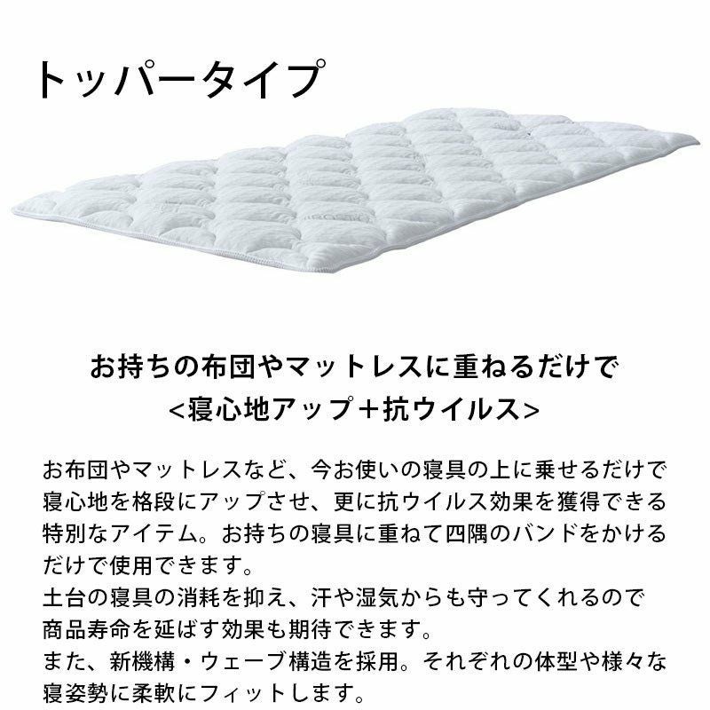 マニフレックス ハイキュ ヴィロブロック トッパー VIROBLOCK ダブル