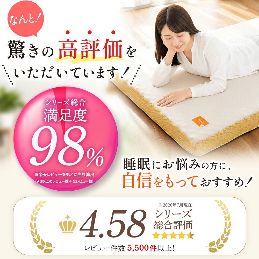 西川 点で支える健康敷きふとん 三つ折り 高反発マットレス | こだわり