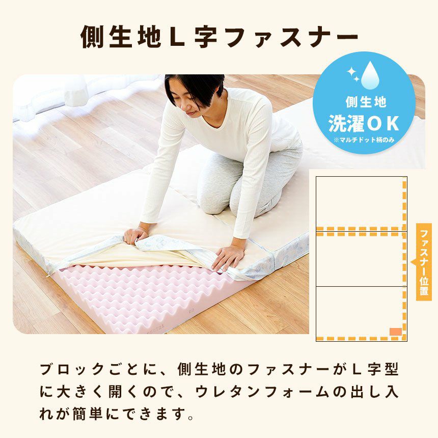 西川 安眠工房 点で支える 健康敷きふとん 一層タイプ 三つ折り