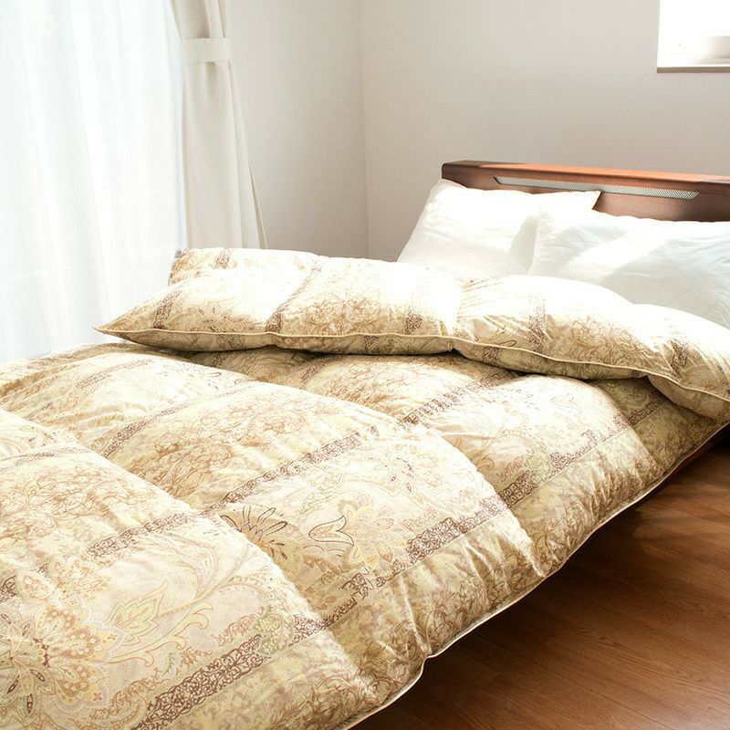 河田フェザー 羽毛布団 フランス産 ホワイトダック ダウン90% キング