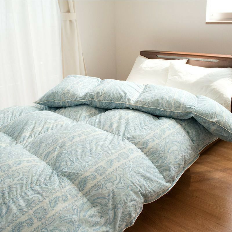 河田フェザー 羽毛布団 フランス産 ホワイトダック ダウン90% キング