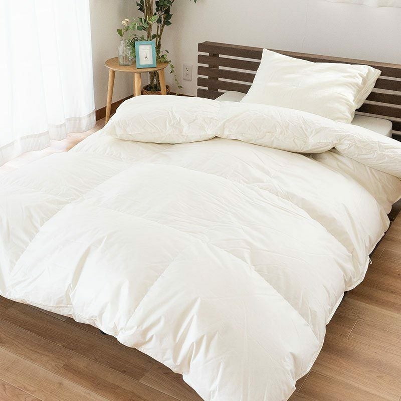 防災 ダウン70% 羽毛布団 ダブルロング 190×210cm | ねごこち本舗【公式】