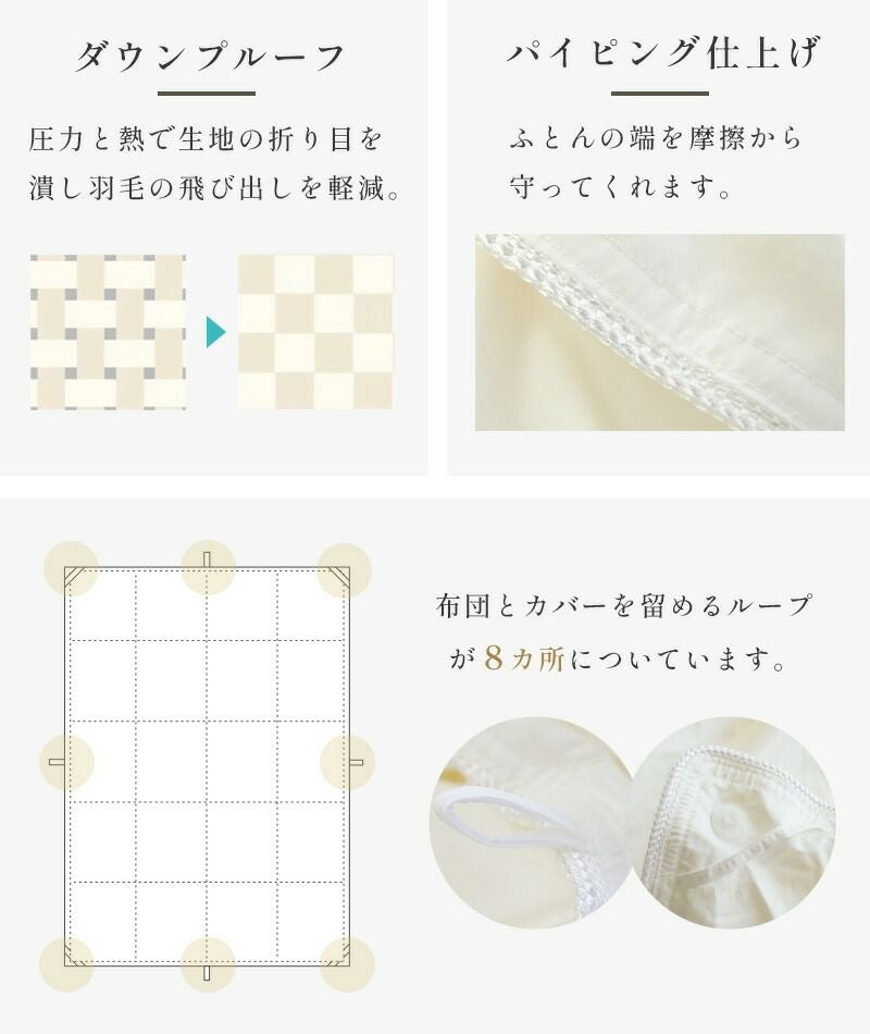 羽毛布団 マザーグース ダウン95% 440dp ポーランド産 キング ANIMEX
