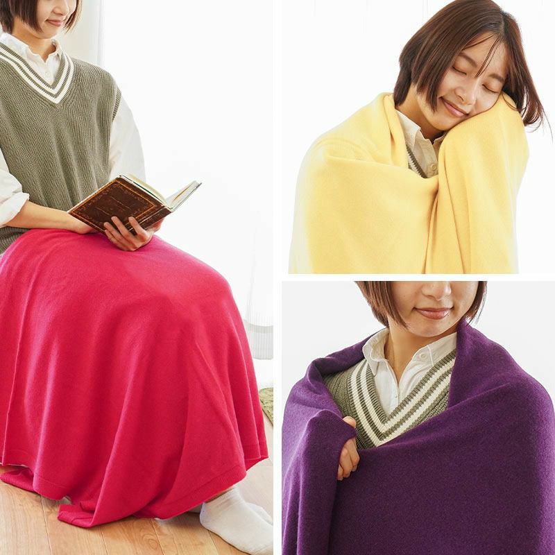 西川 カシミヤニット 毛布 ブランケット シングルロング 150×210cm