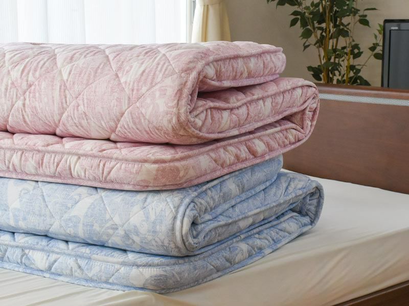 完売】敷き布団 シングルロング 100×210cm 厚み8cm 羊毛混 三層式 マチ