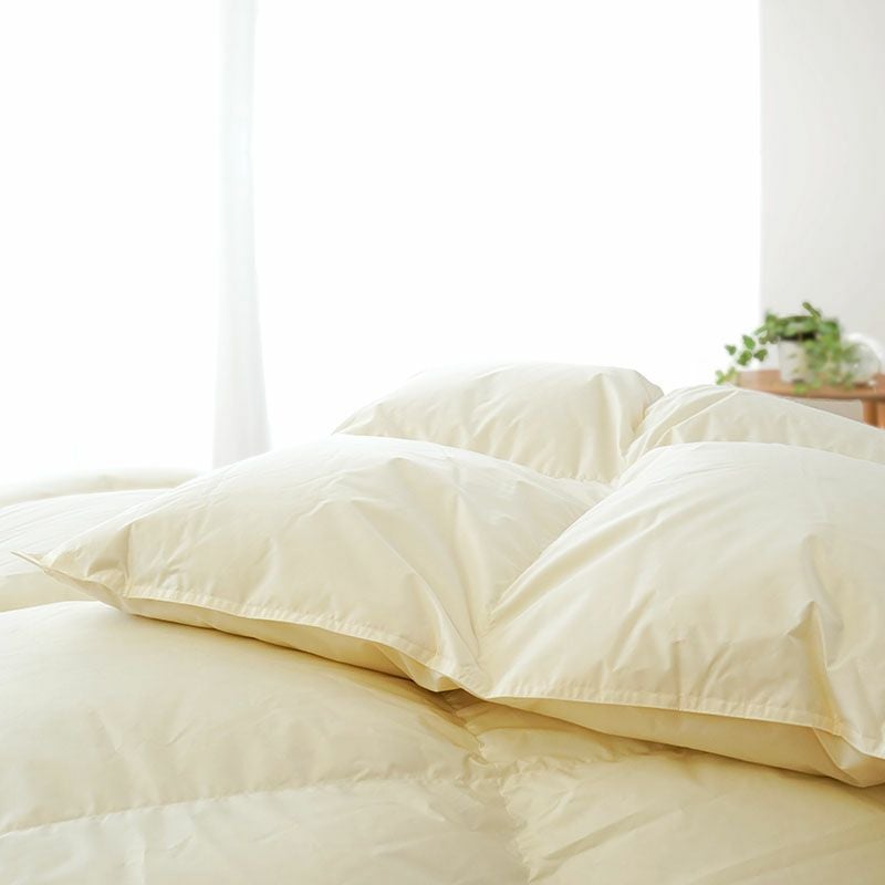 京都羽毛 ハンガリー産 ホワイトグースダウン93% 羽毛布団 シングル 超