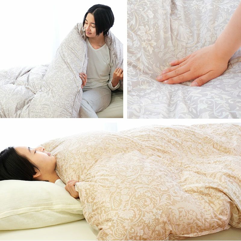 京都羽毛 竹 カナダコロニアル マザーグースダウン95% 羽毛布団 ダブル
