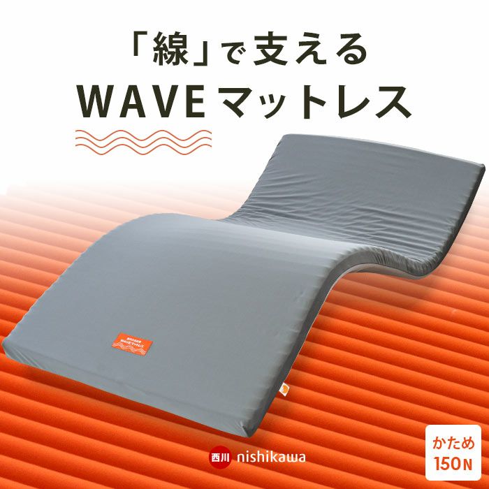 西川 高反発 ウェーブ マットレス セミダブル 120×195×7cm 西川 マットレス 高反発 WAVE 丸巻きタイプ セミダブル 120×195cm | ね