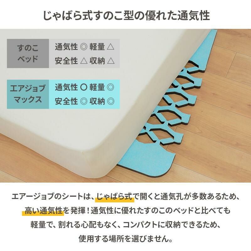 エアジョブマックス 抗菌防臭タイプ すのこ除湿マット シングル | ね