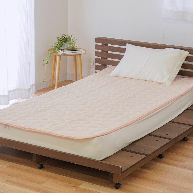 西川 滑り止め付き 簡単置くらく 敷きパッド シングル 100×200cm | ね