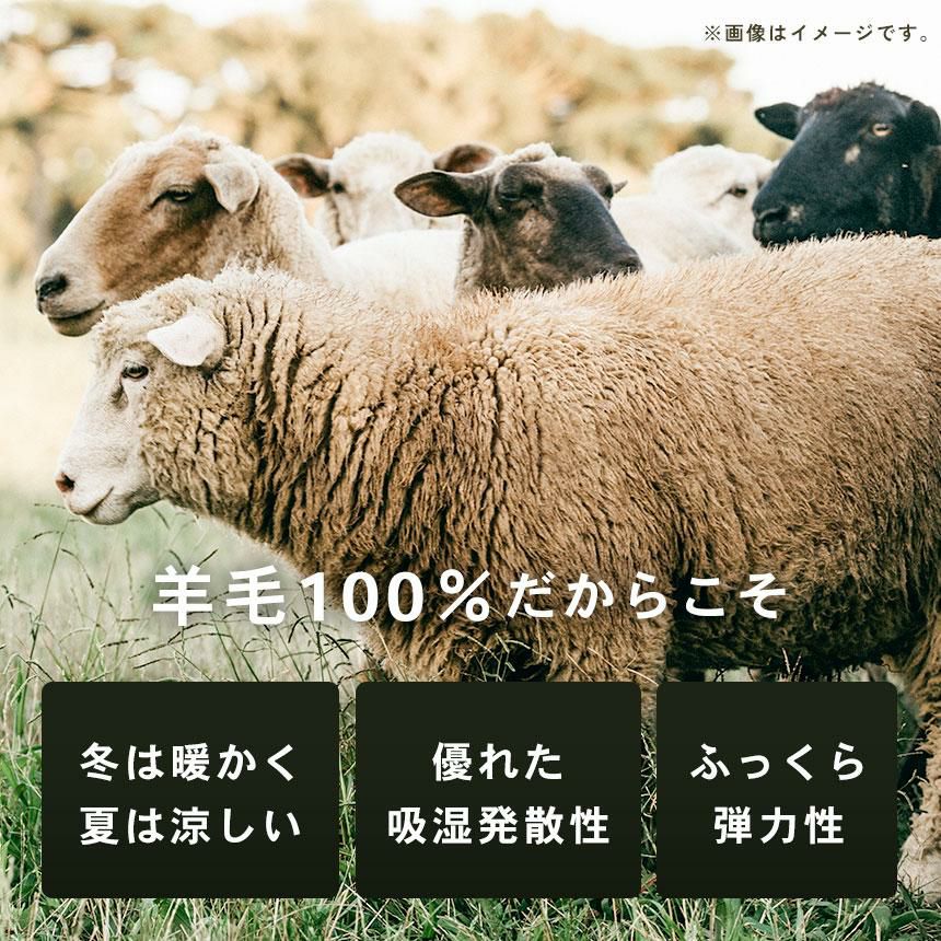 完売】西川 羊毛敷き布団 スリーピュア ウール100% ベッドで使える