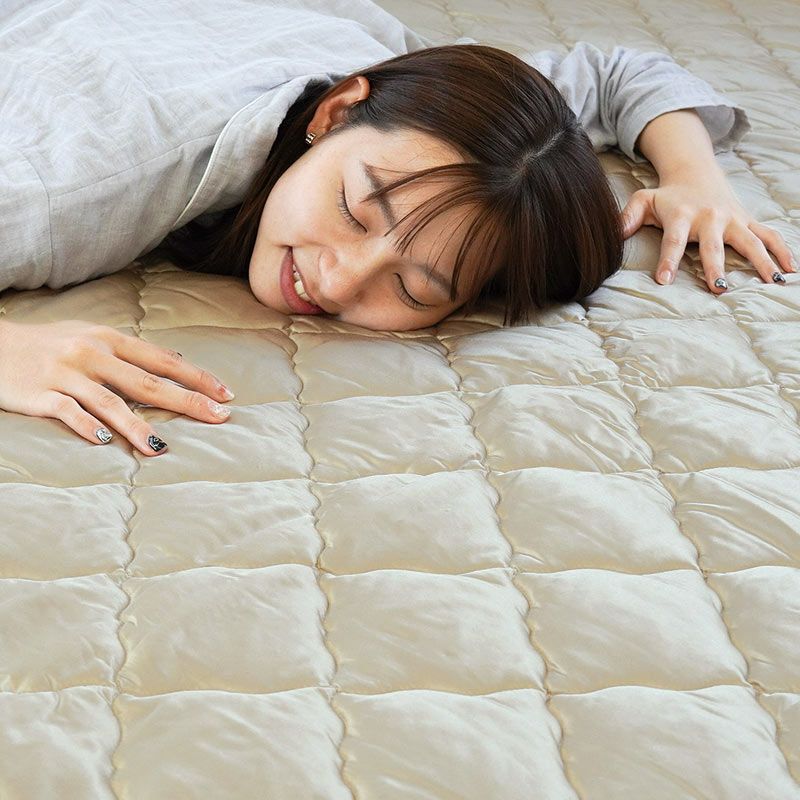 肌に優しい シルク 敷きパッド シングル 100×205cm | ねごこち本舗【公式】