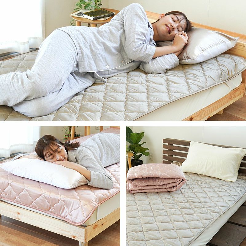 肌に優しい シルク 敷きパッド シングル 100×205cm | ねごこち本舗【公式】