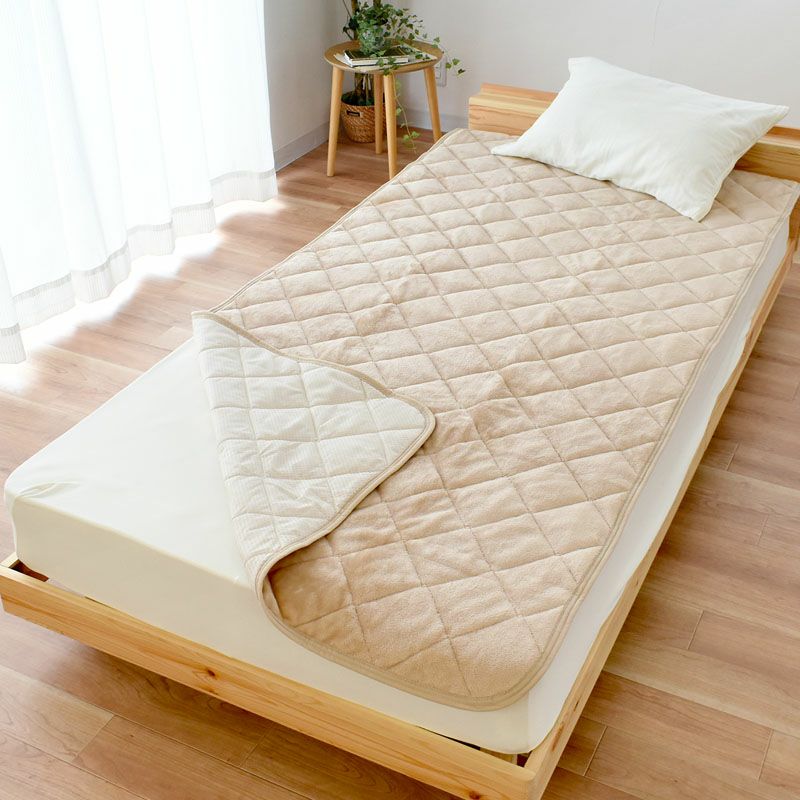 完売】昭和西川 BASIC フランネル 滑り止め付き 毛布 敷きパッド