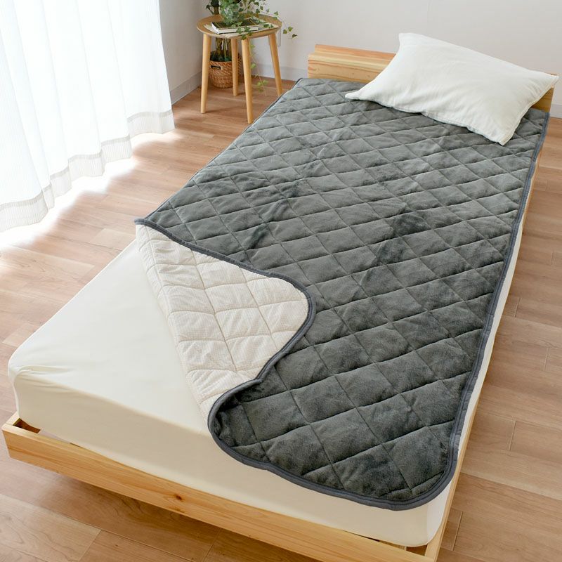 完売】昭和西川 BASIC フランネル 滑り止め付き 毛布 敷きパッド