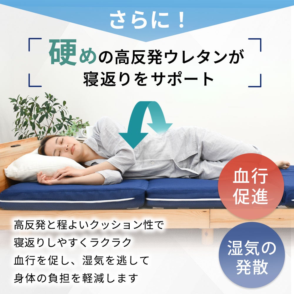 日本製 高反発マットレス 三つ折り Anmin Fit 選べる2タイプ