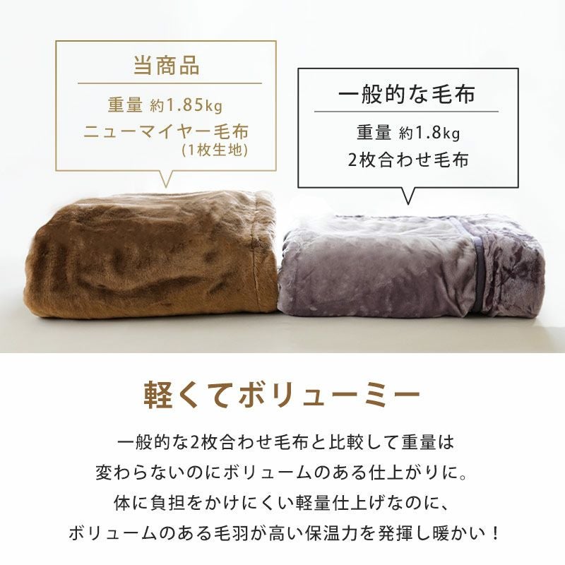 西川 毛足が長い 毛布 世界で唯一の毛布 ハイハイバルキー シングル