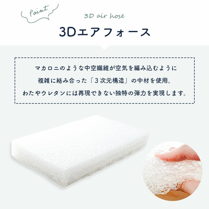 3Dエアフォース 洗える 三つ折り マットレス 折りたたみ シングル 3