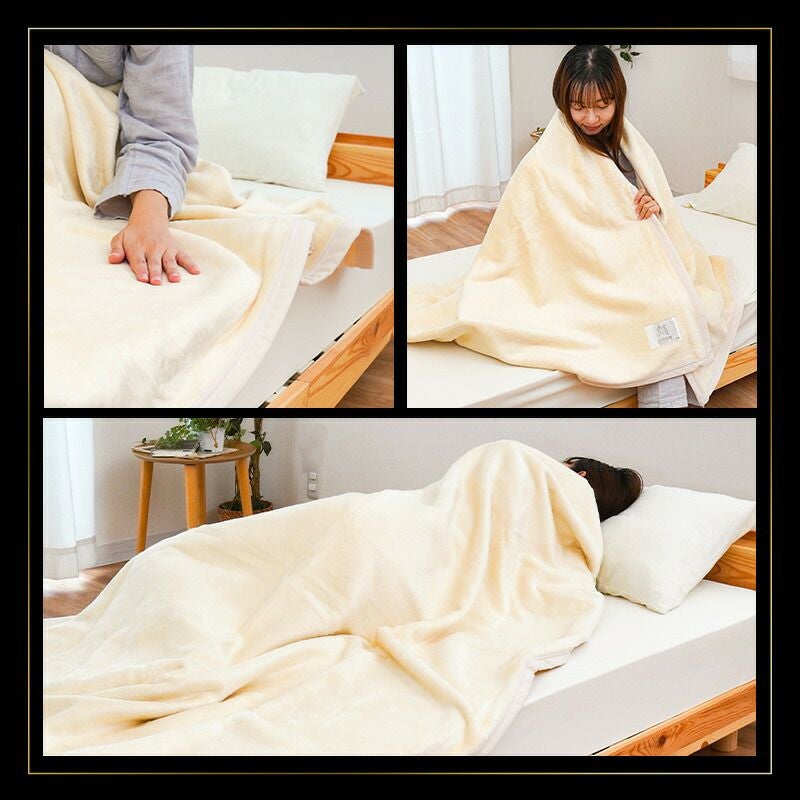 極上の肌触り 天然の美肌効果 シルク 毛布 シングル 日本製 140×200cm
