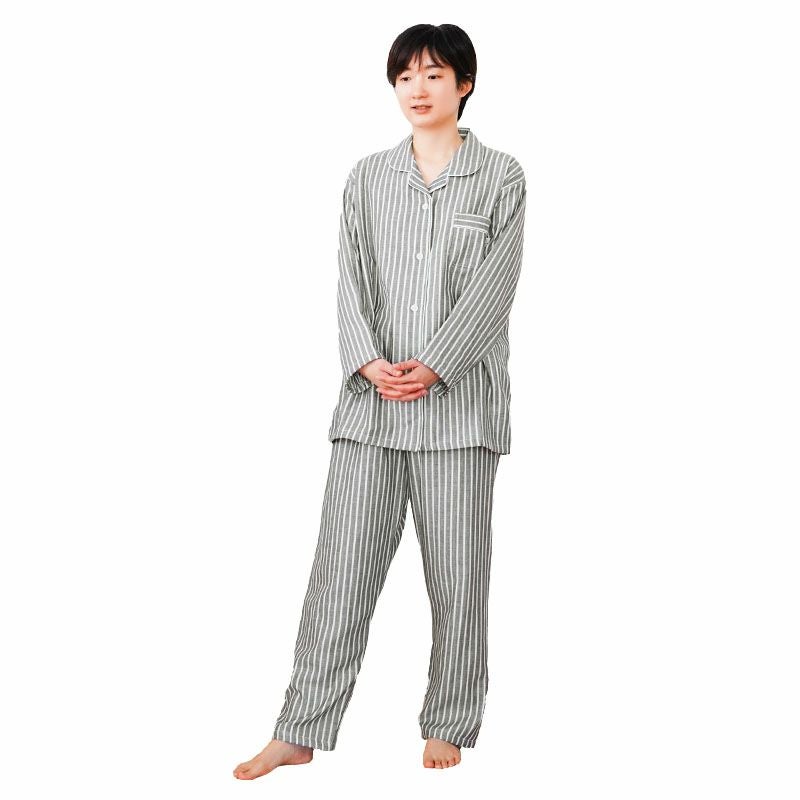 3重ガーゼ パジャマ レディース 播州織 熟成綿 wellneru