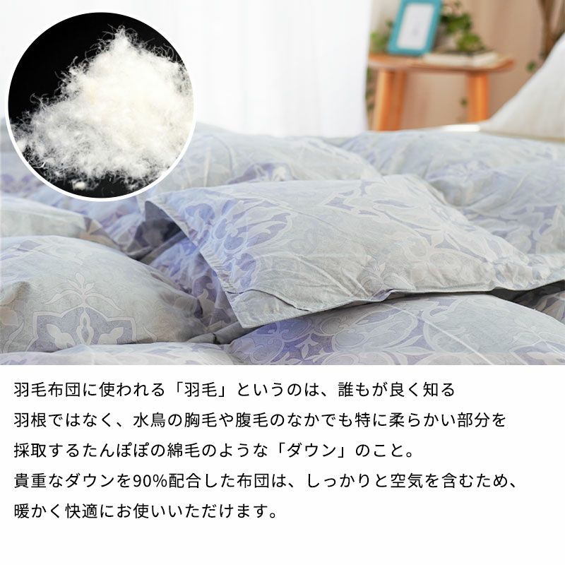 西川 増量タイプ グースダウン90% ダウンケット シングルロング