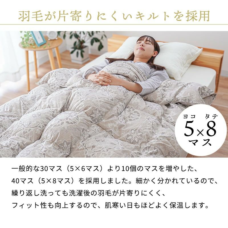 西川 増量タイプ グースダウン90% ダウンケット シングルロング