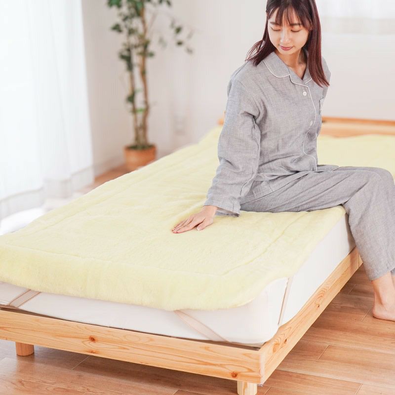 ロマンス小杉 ウール 敷きパッド 毛羽ウール100% 洗える 手洗い