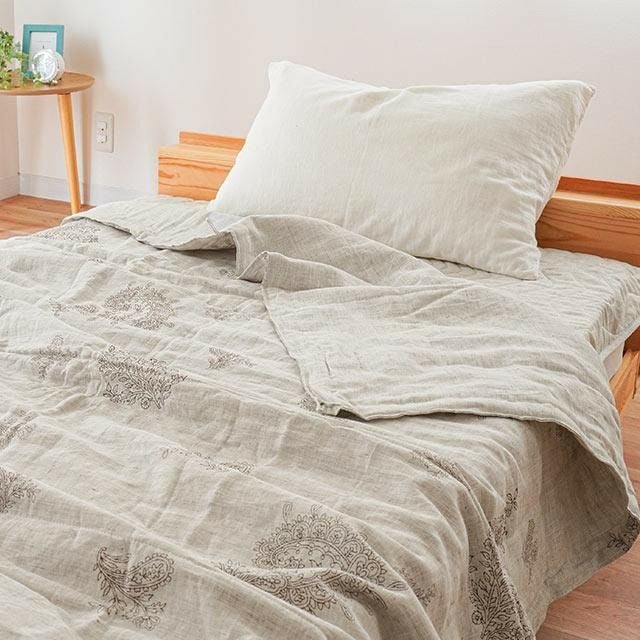 ロマンス小杉 きぎの暮らし 近江麻 リネン 肌掛け布団 シングル