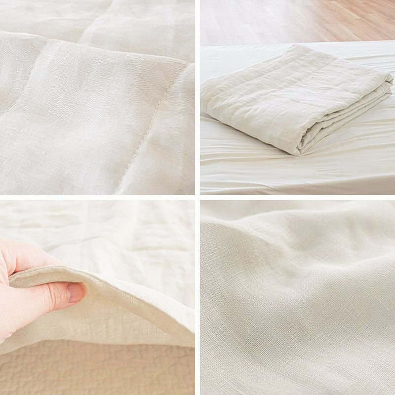 西川 麻 肌布団 キルトケット シングル 140×200cm