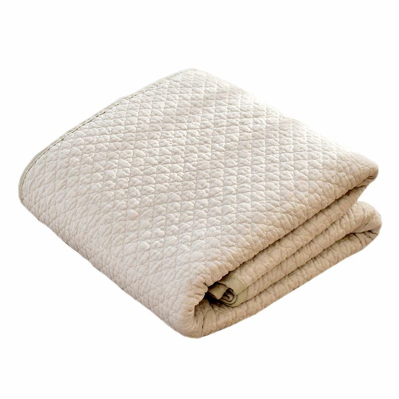 西川 麻 敷きパッド ぽこぽこ 水洗いキルト リネン 表生地 麻100