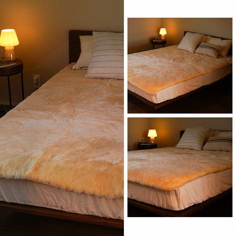 完売】ロマンス小杉 ムートンシーツ セミダブル 約120×200cm 敷き毛布
