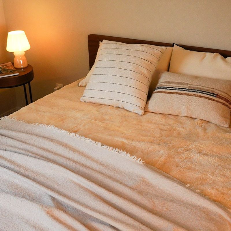 完売】ロマンス小杉 ムートンシーツ ダブル 約140×200cm 敷き毛布