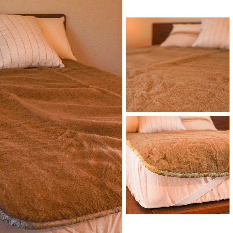 キャメル 敷きパッド 日本製 シングル 100×205cm | ねごこち本舗【公式】