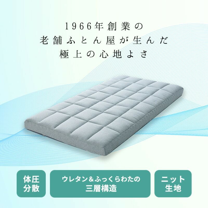 fucca マットレス ダブル 140×195×厚み12cm 高反発ウレタン | ねごこち
